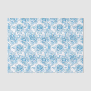 Blue rose flowers tissue paper