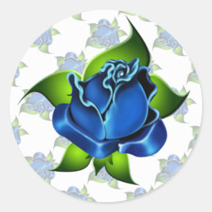 Blue Rose Gift Sticker