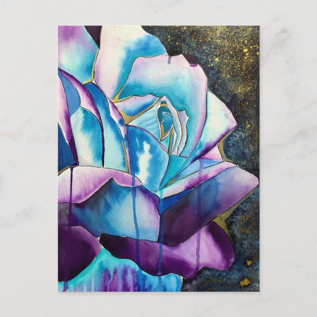 Blue Rose gothic original art Postcard (Front)