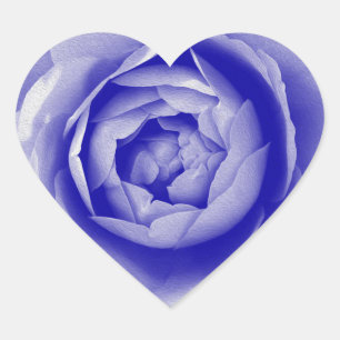 Blue rose heart sticker