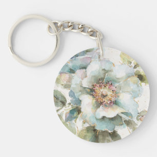 Blue Rose Key Ring