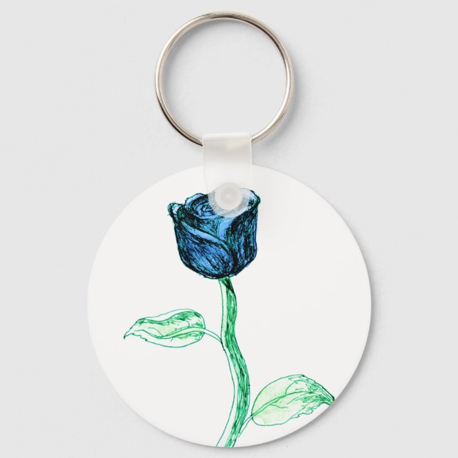 Blue Rose. Key Ring (Front)