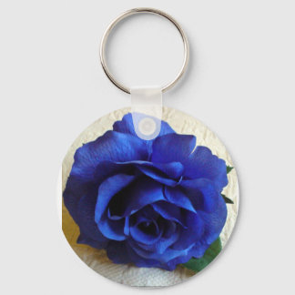 Blue Rose Key Ring