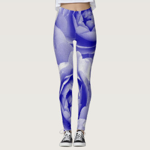 Blue rose leggings