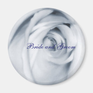 blue rose magnet Bride and Groom