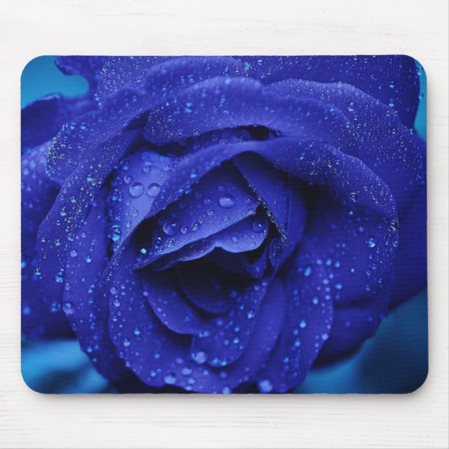 Blue Rose Mouse Mat (Front)