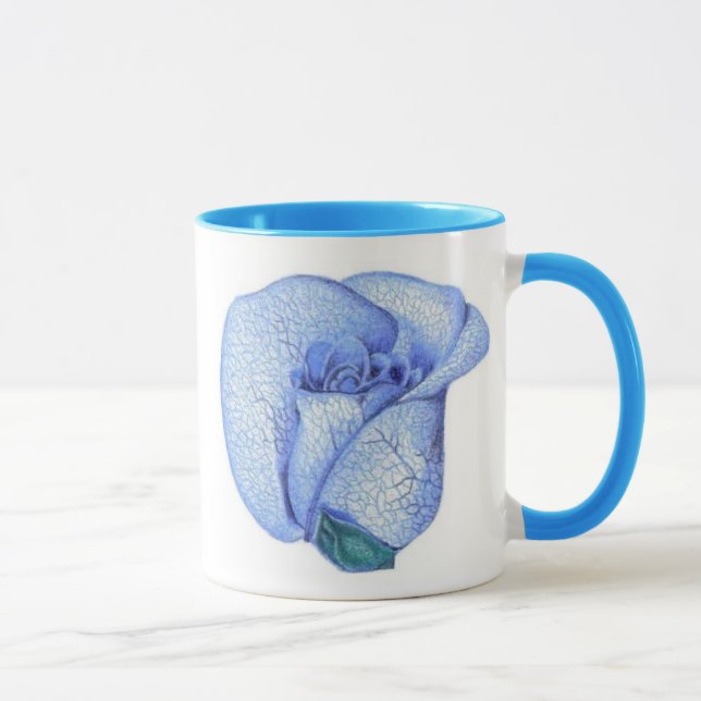 "Blue Rose" Mug (Right)