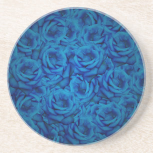 Blue Rose Pattern Coaster