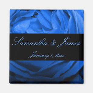 Blue Rose Personal Wedding Magnet