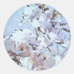 Blue Rose Petals Fullmoons Stickers