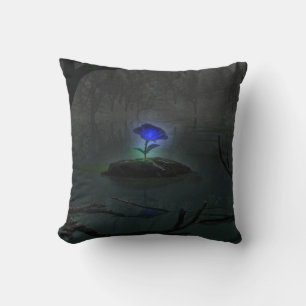 Blue Rose Pillow