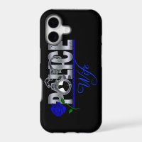 Blue Rose POLICE WIFE iPhone 5 Case