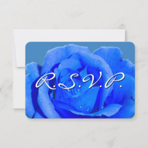 Blue Rose RSVP Personalised Rose Cards