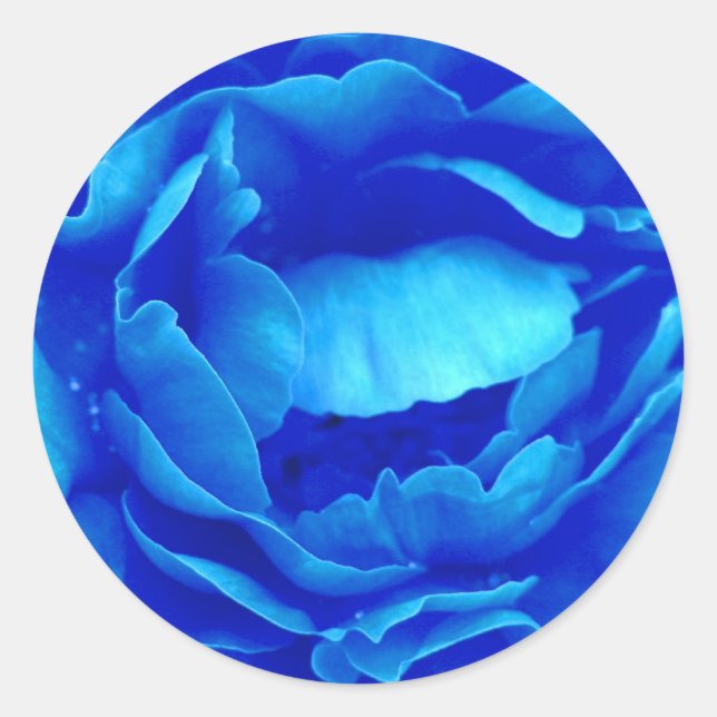Blue Rose Sticker - Customisable (Front)