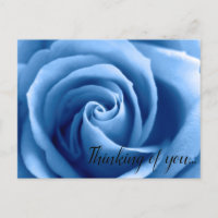 Blue Rose Thinking of You Card