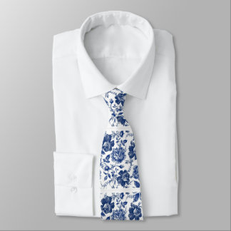 Blue rose tie