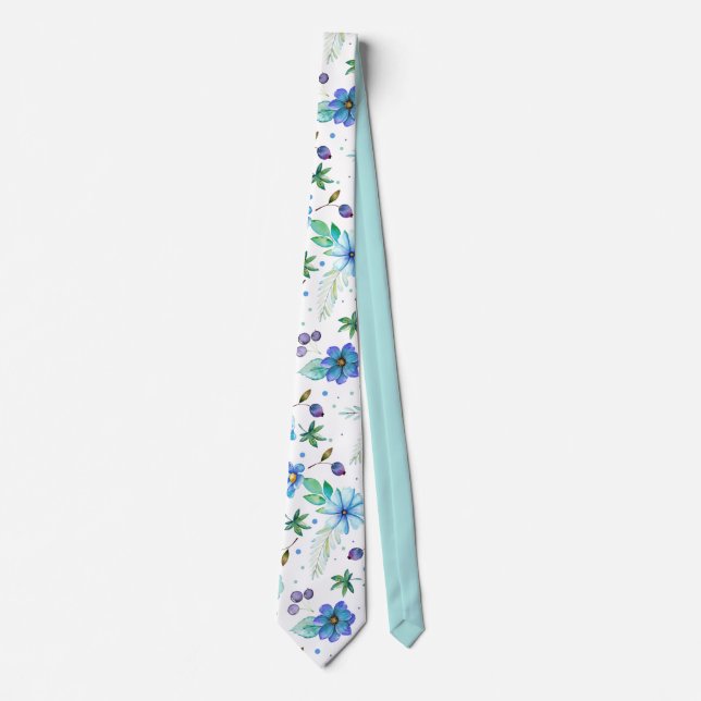Blue rose tie (Front)