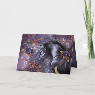 Blue Rose Unicorn Designer Card