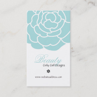 Blue Rose Vertical Business Cards