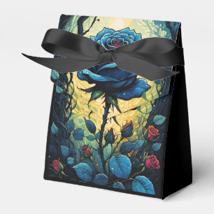 Blue Rose Vines 1 Tent Favour Box