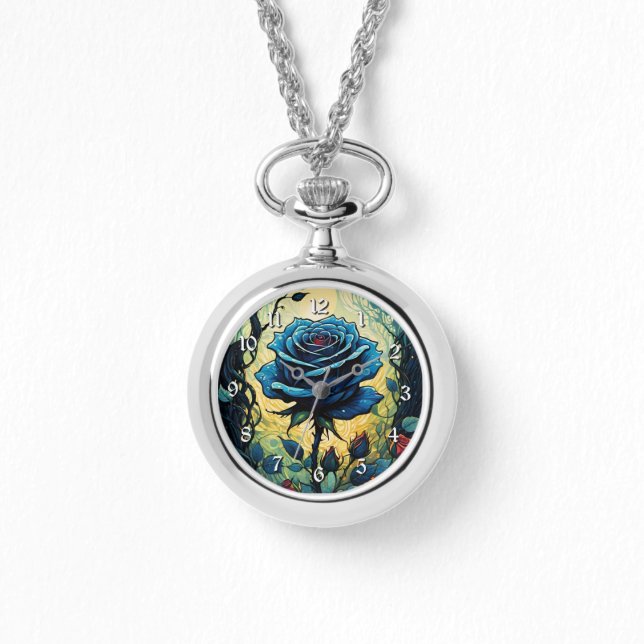 Blue Rose Vines 1   Watch (Front)
