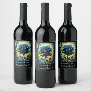 Blue Rose Vines 1 Wine Label