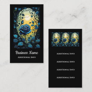 Blue Rose Vines 2 Business Card