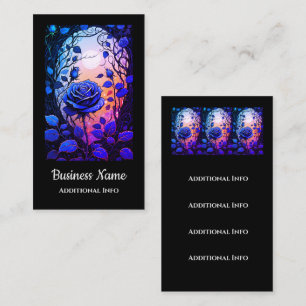 Blue Rose Vines 3 Business Card