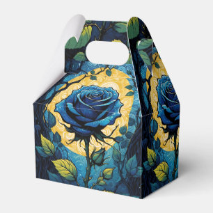 Blue Rose Vines 3 Gable Favour Box