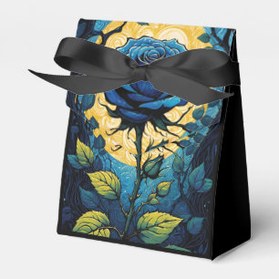 Blue Rose Vines 3 Tent Favour Box