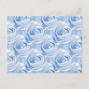 Blue Rose Wallpaper Pattern Postcard