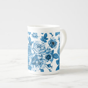 Blue Roses Bone China Mug