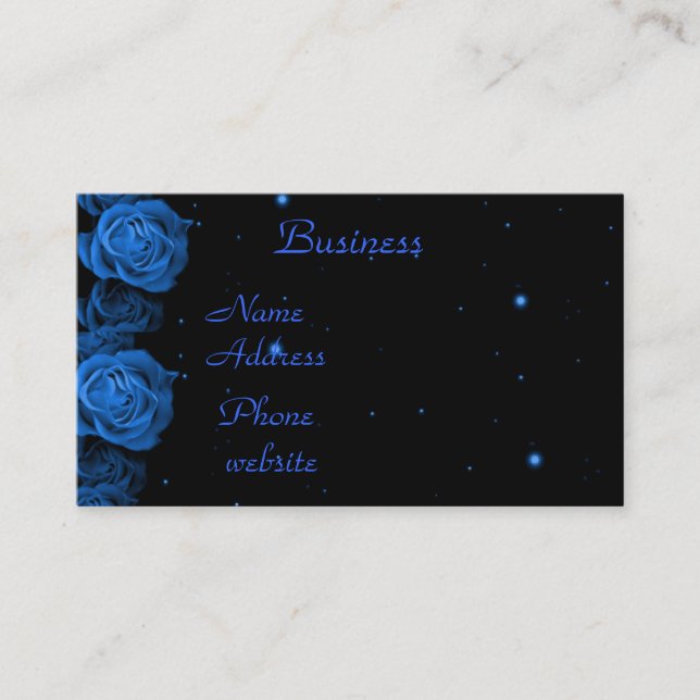 Blue Roses Business Card (Front)