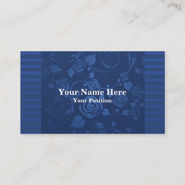 Blue Roses Business Card (Front)