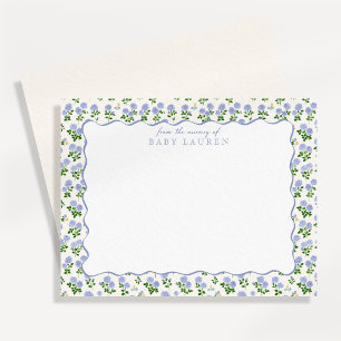Blue Roses Cottagecore Nursery Note Card