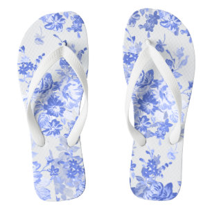 Blue Roses Flip Flops Casual Wear