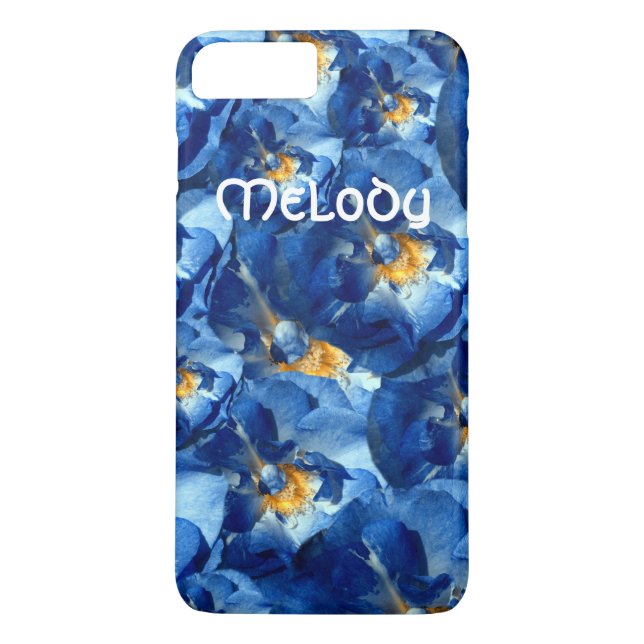 Blue Roses Floral Photo  iPhone 8/7, Barely There Case-Mate iPhone Case (Back)