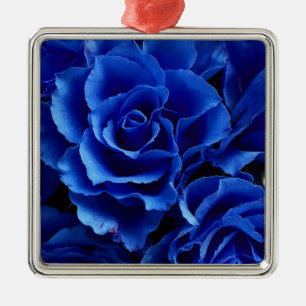Blue roses flowers plant romance metal tree decoration