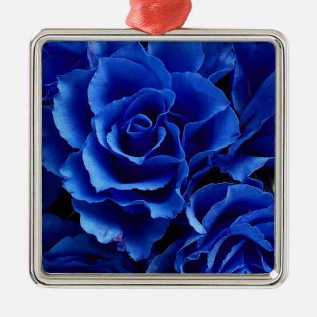 Blue roses flowers plant romance metal tree decoration (Front)