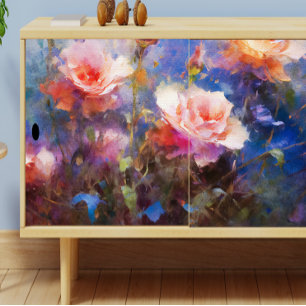 Blue Roses Grow in My Garden Decoupage Tissue Paper