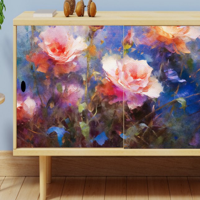 Blue Roses Grow in My Garden Decoupage Tissue Paper (Creator Uploaded)