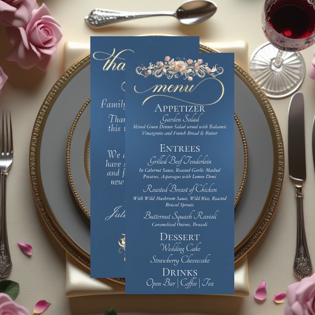 Blue - Roses, Heart & Thank You Menu (Creator Uploaded)