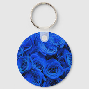 Blue Roses Key Ring