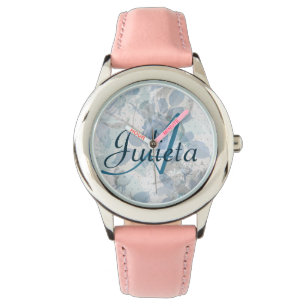 Blue Roses luxury Monogram Watch