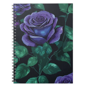 Blue roses notebook