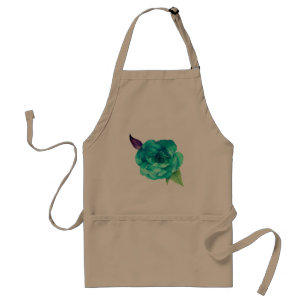 Blue Roses Purple Watercolor Blooms Standard Apron