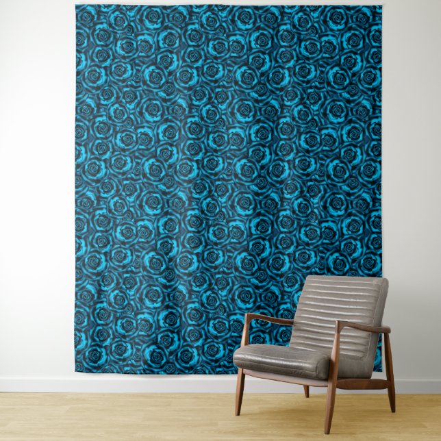Blue roses tapestry (In Situ)