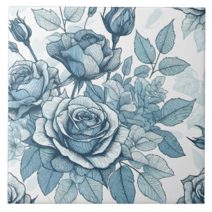 Blue Roses Tile