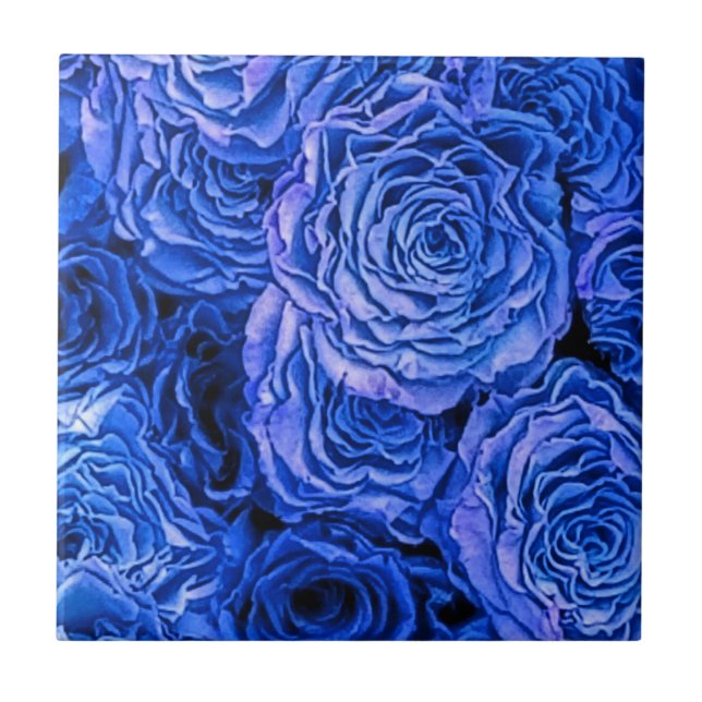 Blue Roses Tile (Front)