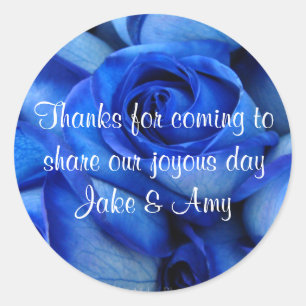Blue Roses TY Sticker-customise Classic Round Sticker